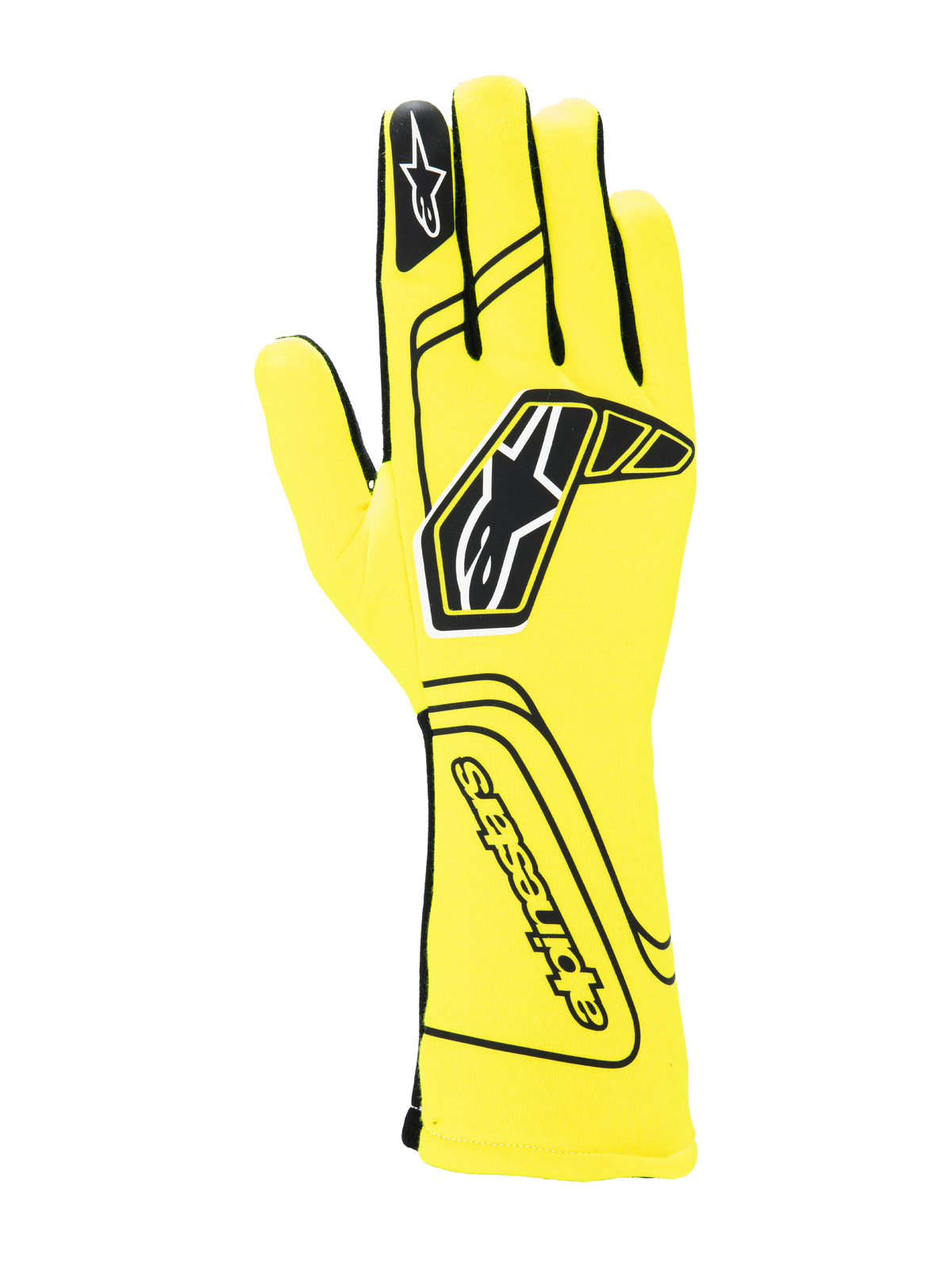 Alpinestars Tech-1 Start V4 Gloves SFI Yellow Fluo auto racing gloves – image 1