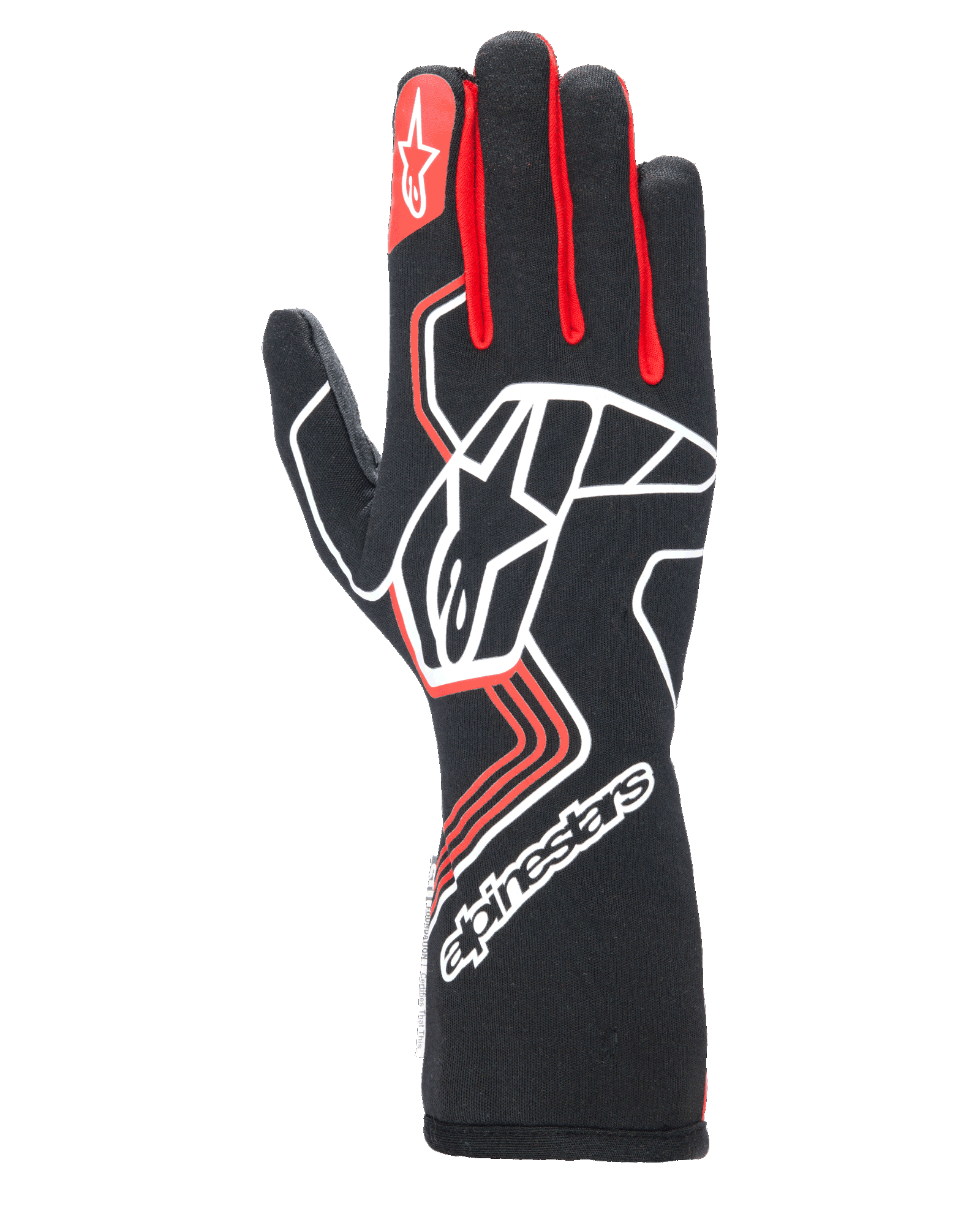 Alpinestars Tech-1 Race V4 Gloves Black/Red auto racing gloves – image 1