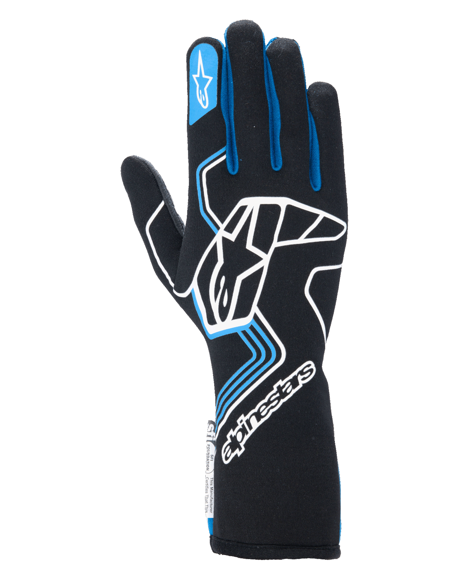 Alpinestars Tech-1 Race V4 Gloves Black/Blue auto racing gloves – image 1