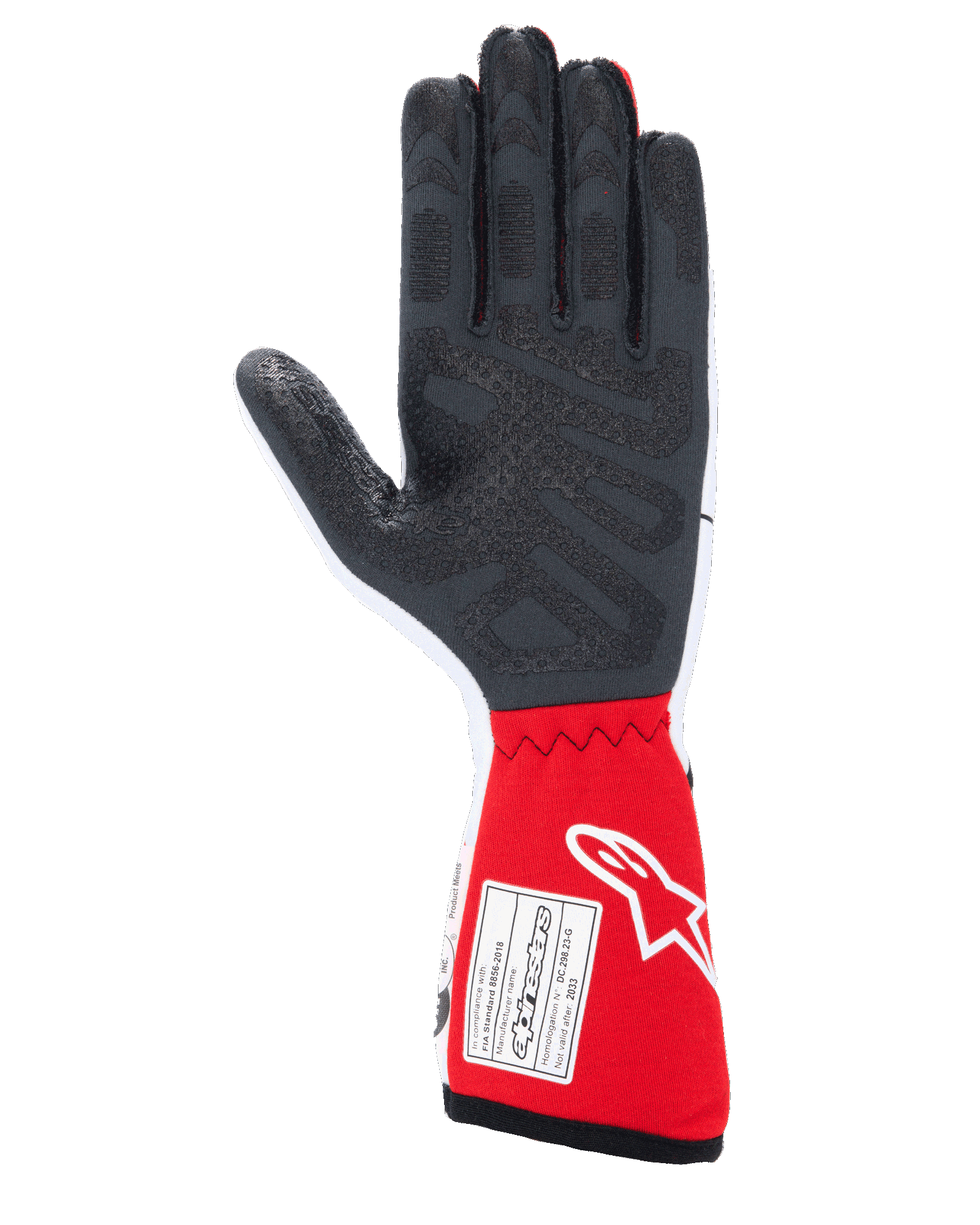 Alpinestars Tech-1 Race V4 Gloves White/Red auto racing gloves – image 2