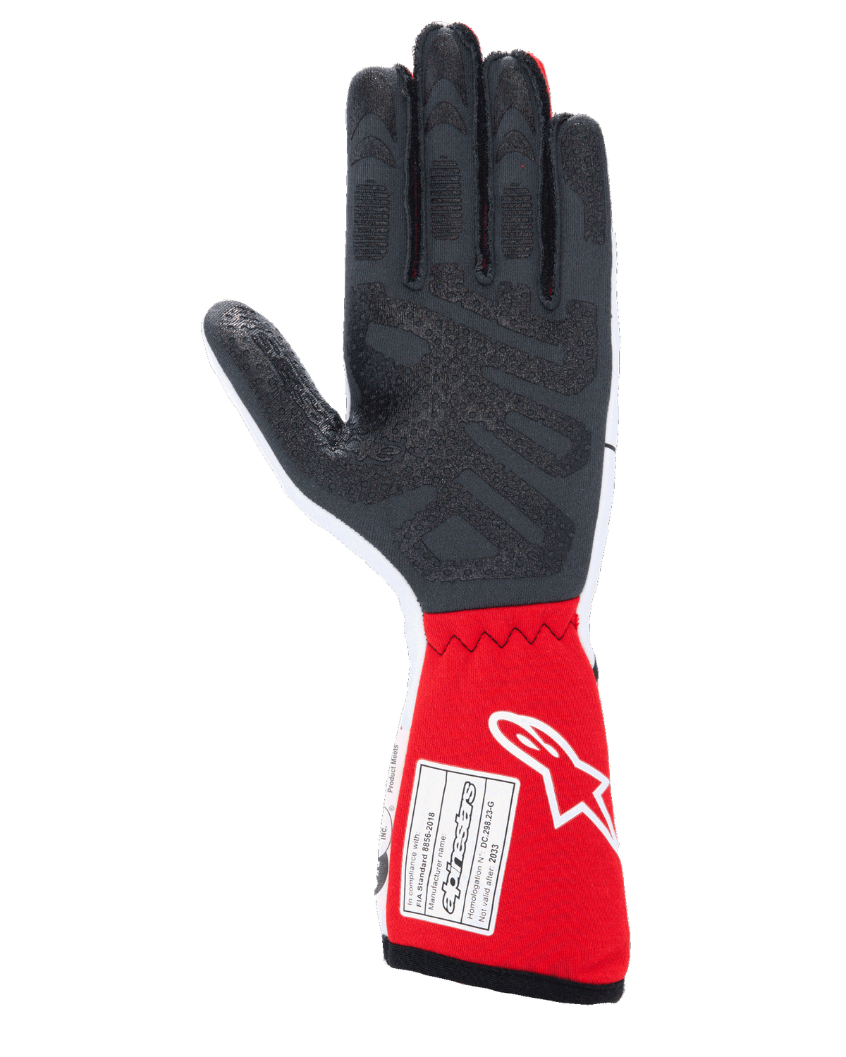 Alpinestars Tech-1 Race V4 Gloves White/Red auto racing gloves – image 2