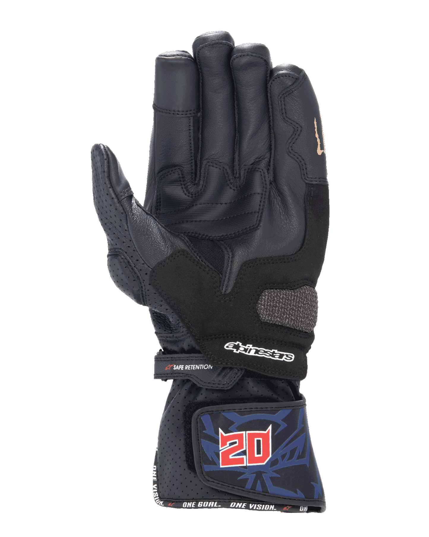 Alpinestars FQ20 SP-8 V3 Monster Gloves Black/Blue/Bright Red/Green motorcycle gloves – image 2