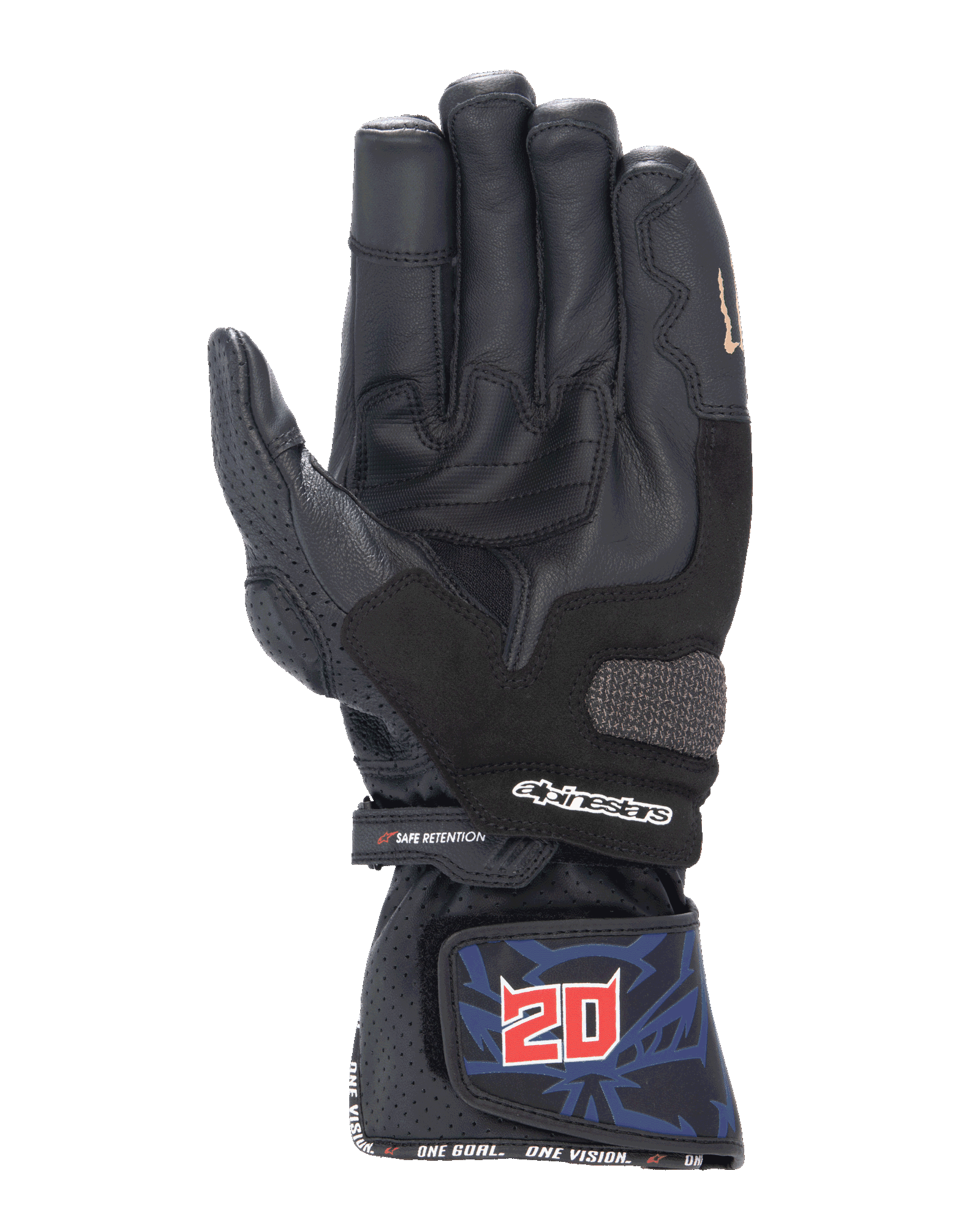 Alpinestars FQ20 SP-8 V3 Monster Gloves Black/Blue/Bright Red/Green motorcycle gloves – image 2