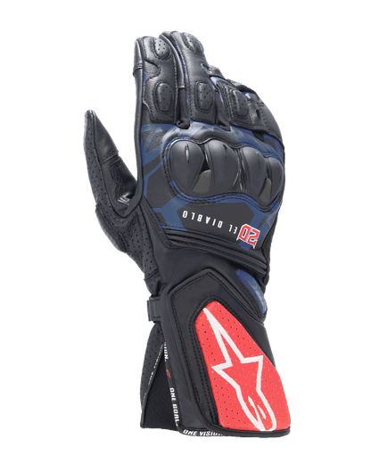 Alpinestars FQ20 SP-8 V3 Monster Gloves Black/Blue/Bright Red/Green motorcycle gloves – image 1