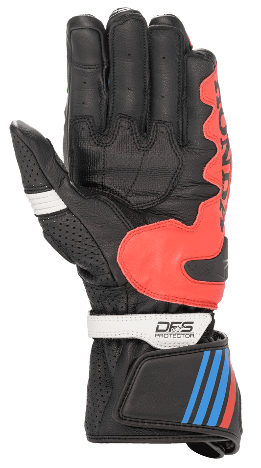 Alpinestars Honda GP Plus R V2 Gloves Black/Bright Red/Blue motorcycle gloves – image 2