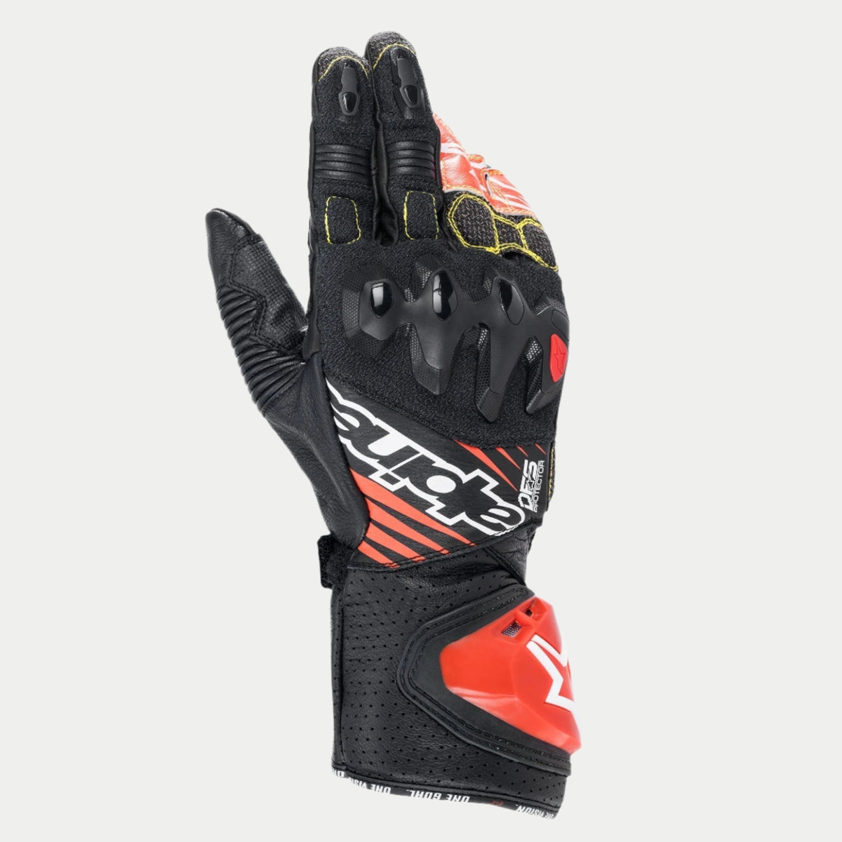 Alpinestars GP Tech V2 S Gloves Black/Bright Red Fluo motorcycle gloves – image 1