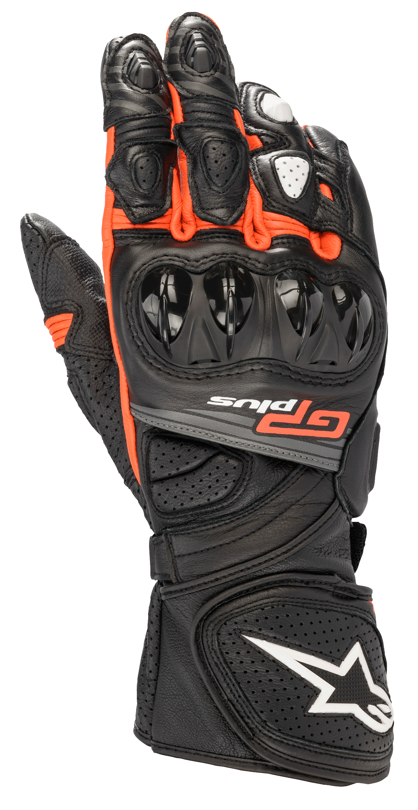 Alpinestars GP Plus R V2 Gloves Black/Red Fluo motorcycle gloves – image 1