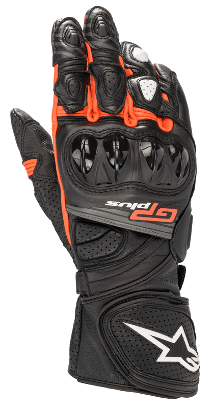 Alpinestars GP Plus R V2 Gloves Black/Red Fluo motorcycle gloves – image 1