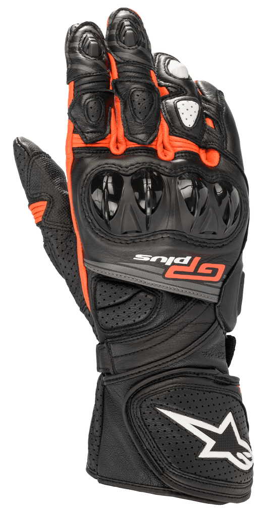 Alpinestars GP Plus R V2 Gloves Black/Red Fluo motorcycle gloves – image 1