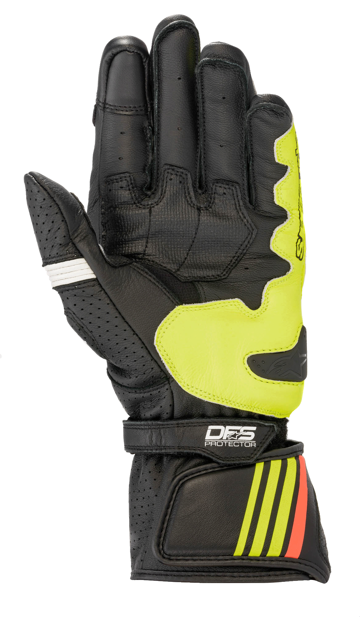 Alpinestars GP Plus R V2 Gloves Black/Yellow Fluorescent/Red Fluorescent motorcycle gloves – image 2