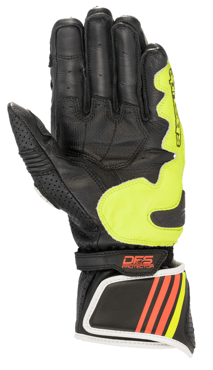 Alpinestars GP Plus R V2 Gloves Metallic Gray/Black/Yellow/Red Fluo motorcycle gloves – image 2