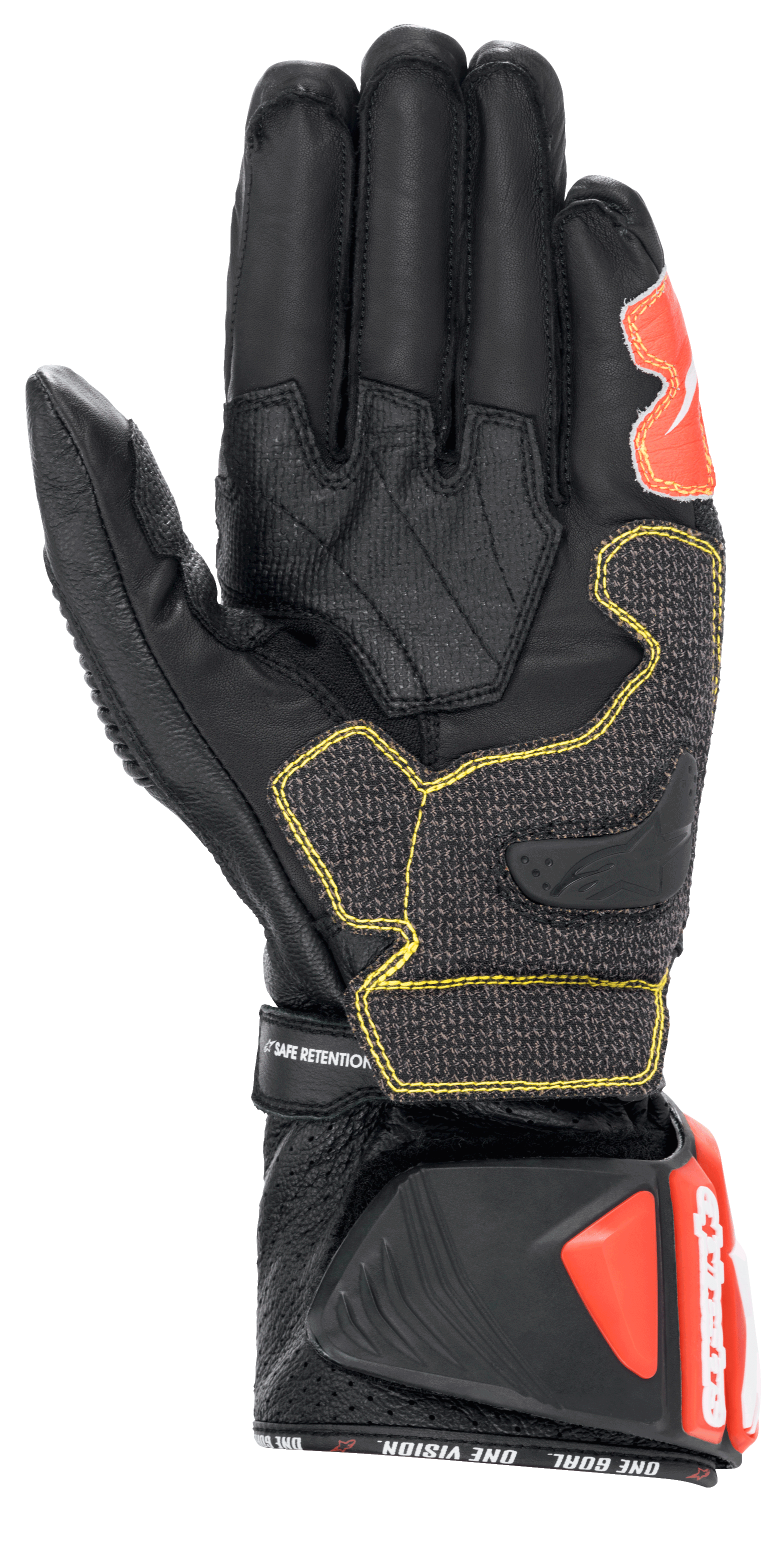 Alpinestars GP Tech V2 Gloves Black/White/Red Fluo motorcycle gloves – image 2