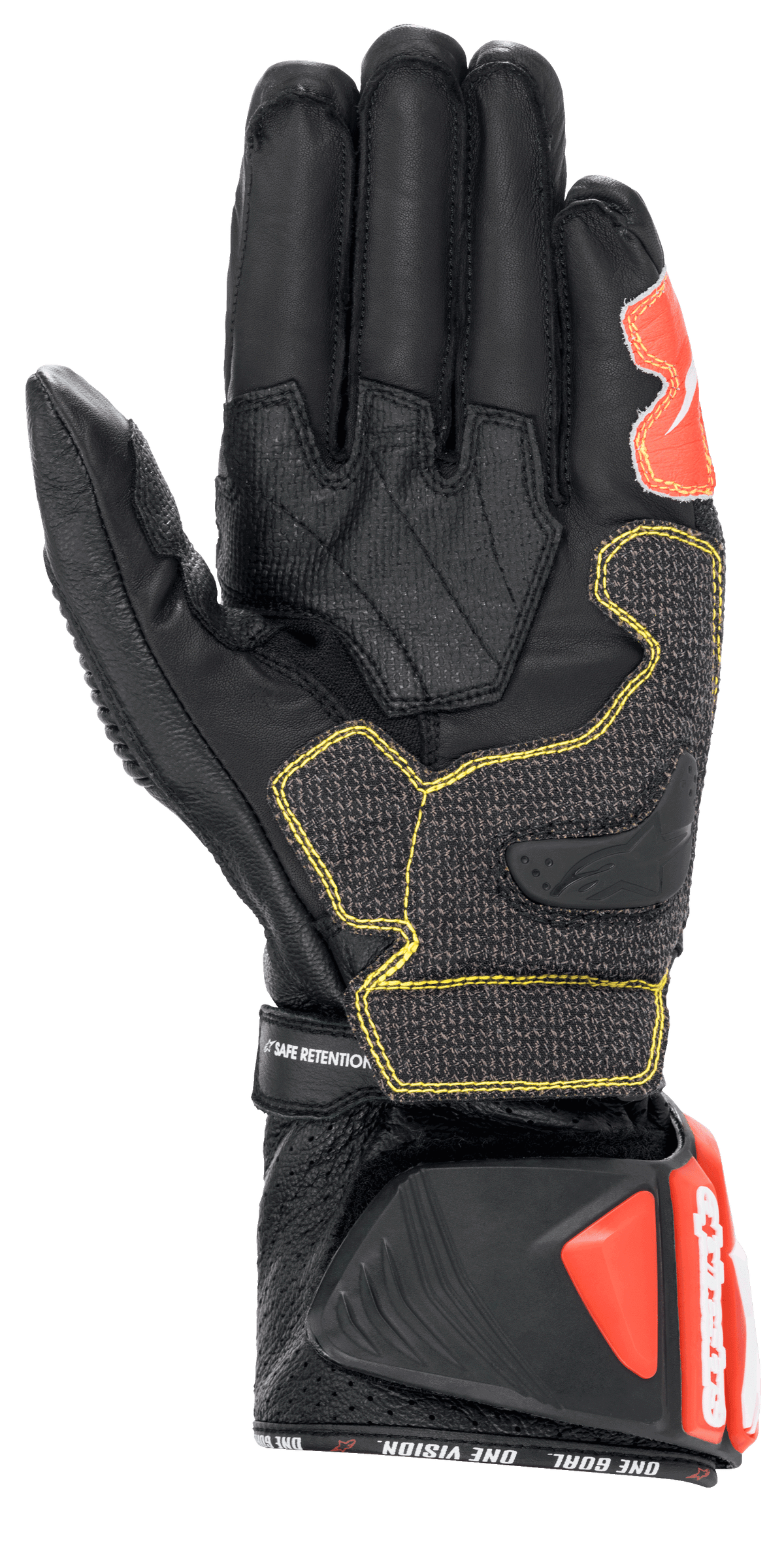 Alpinestars GP Tech V2 Gloves Black/White/Red Fluo motorcycle gloves – image 2