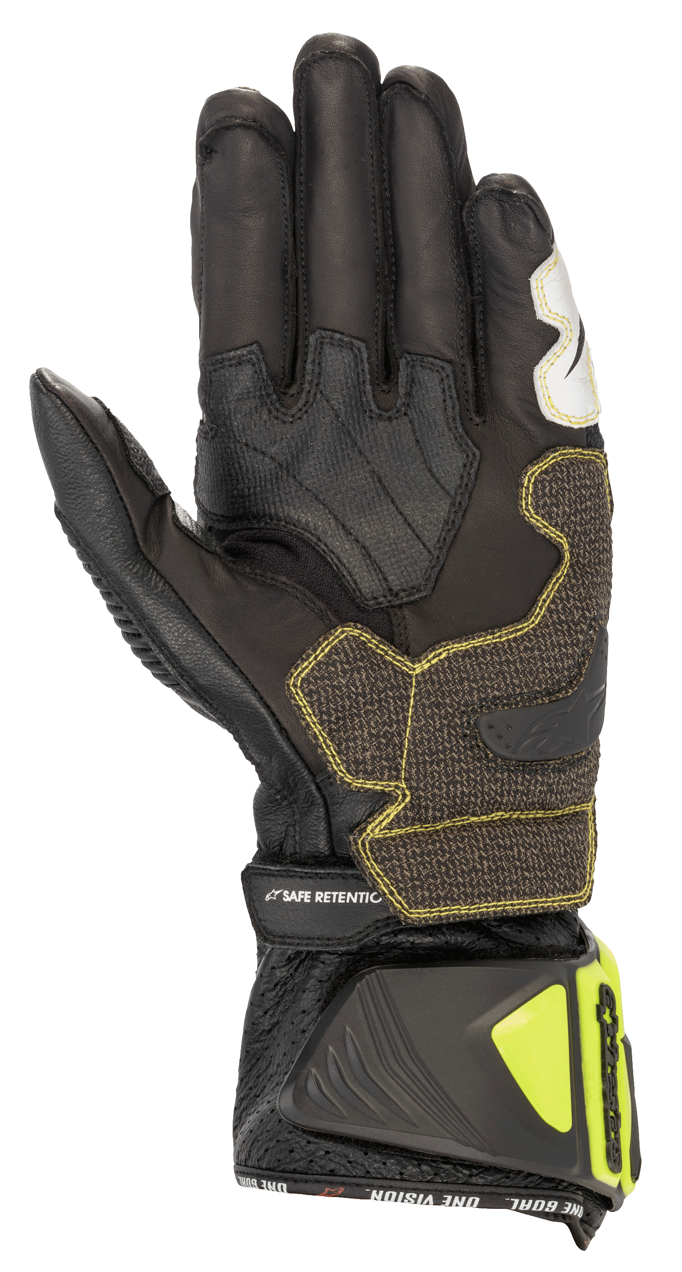 Alpinestars GP Tech V2 Gloves Black/Yellow Fluo/White/Red Fluo motorcycle gloves – image 2