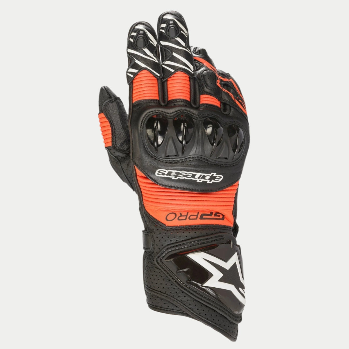 Alpinestars GP Pro RS3 Gloves Black/Red Fluo motorcycle gloves – image 1
