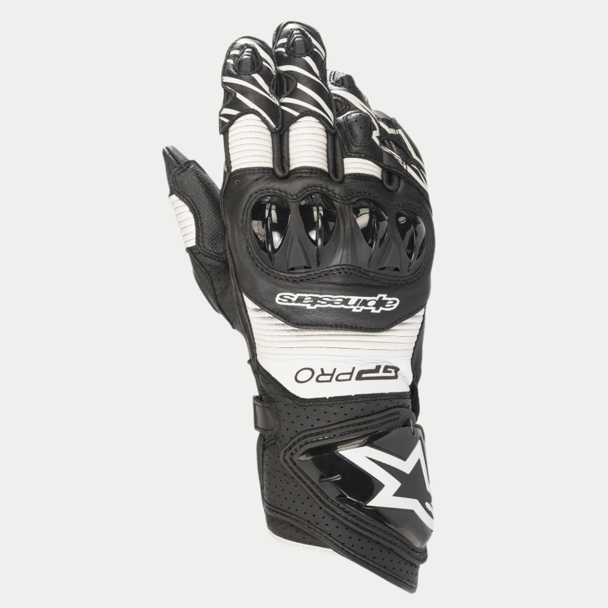 Alpinestars GP Pro RS3 Gloves Black/White motorcycle gloves – image 1