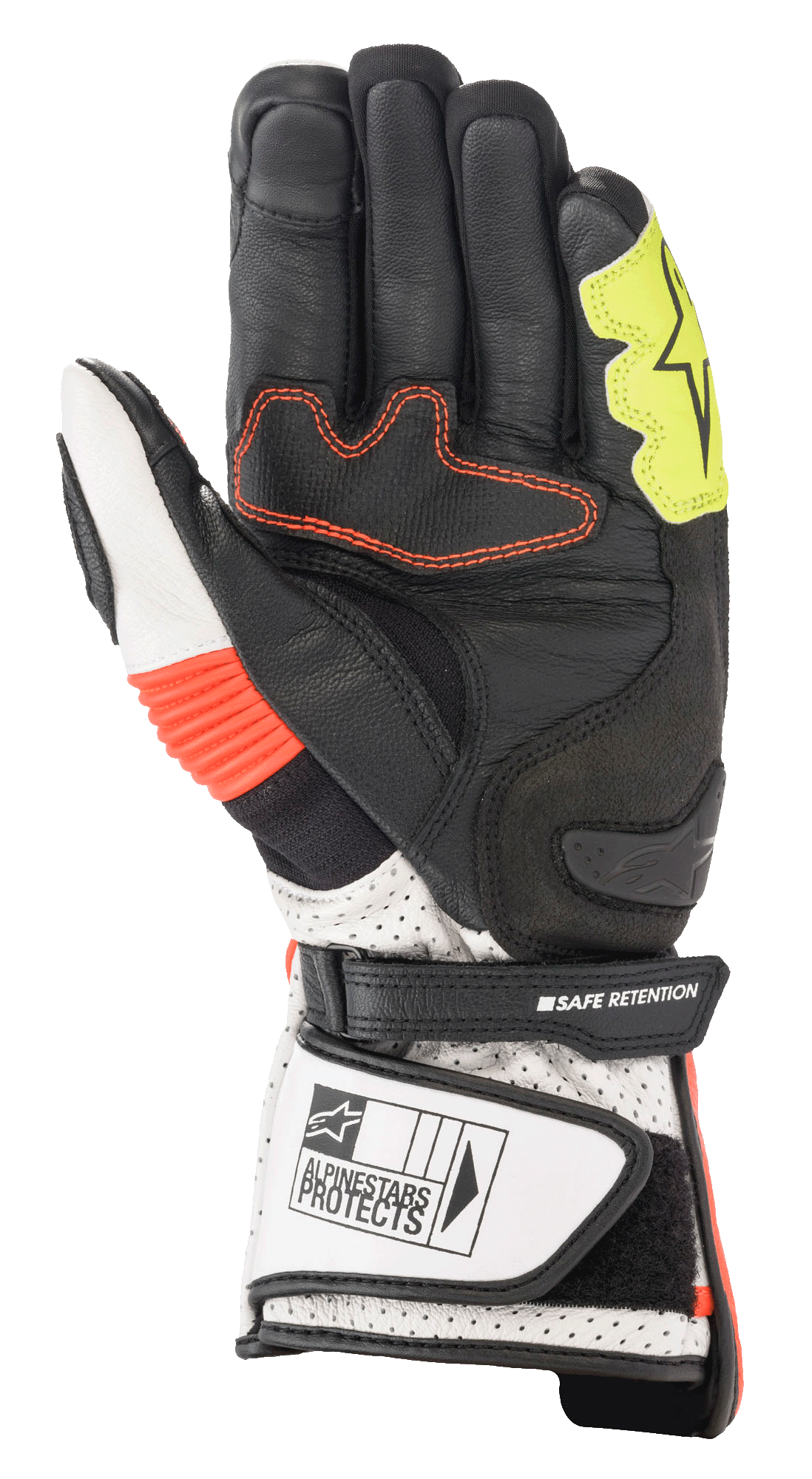 Alpinestars SP-2 V3 Gloves White/Red Fluo/Black motorcycle gloves – image 2