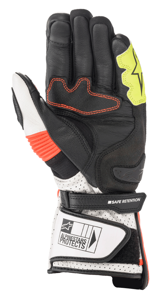 Alpinestars SP-2 V3 Gloves White/Red Fluo/Black motorcycle gloves – image 2