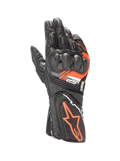 Alpinestars SP-8 V3 Gloves Black/Red Fluo motorcycle gloves – image 1