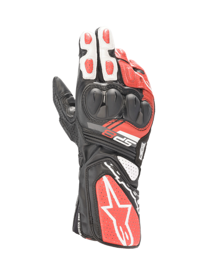 Alpinestars SP-8 V3 Gloves Black/White/Bright Red motorcycle gloves – image 1