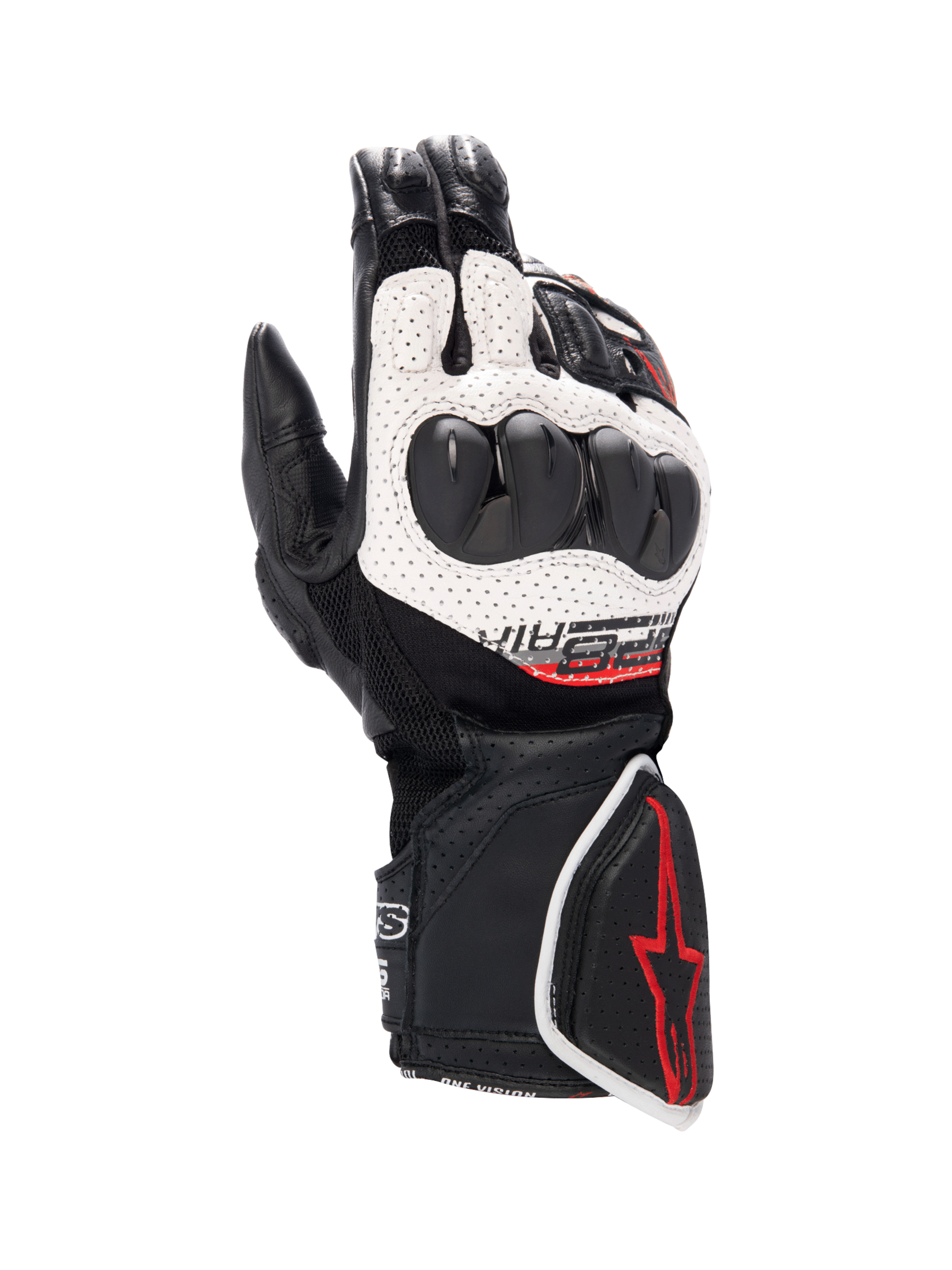 Alpinestars SP-8 V3 Air Gloves Black/White/Bright Red motorcycle gloves – image 1