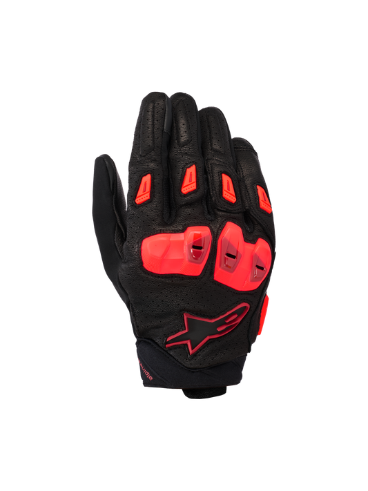 Alpinestars SP X 7 Gloves Black/Dark Red/Red Fluo motorcycle gloves – image 1