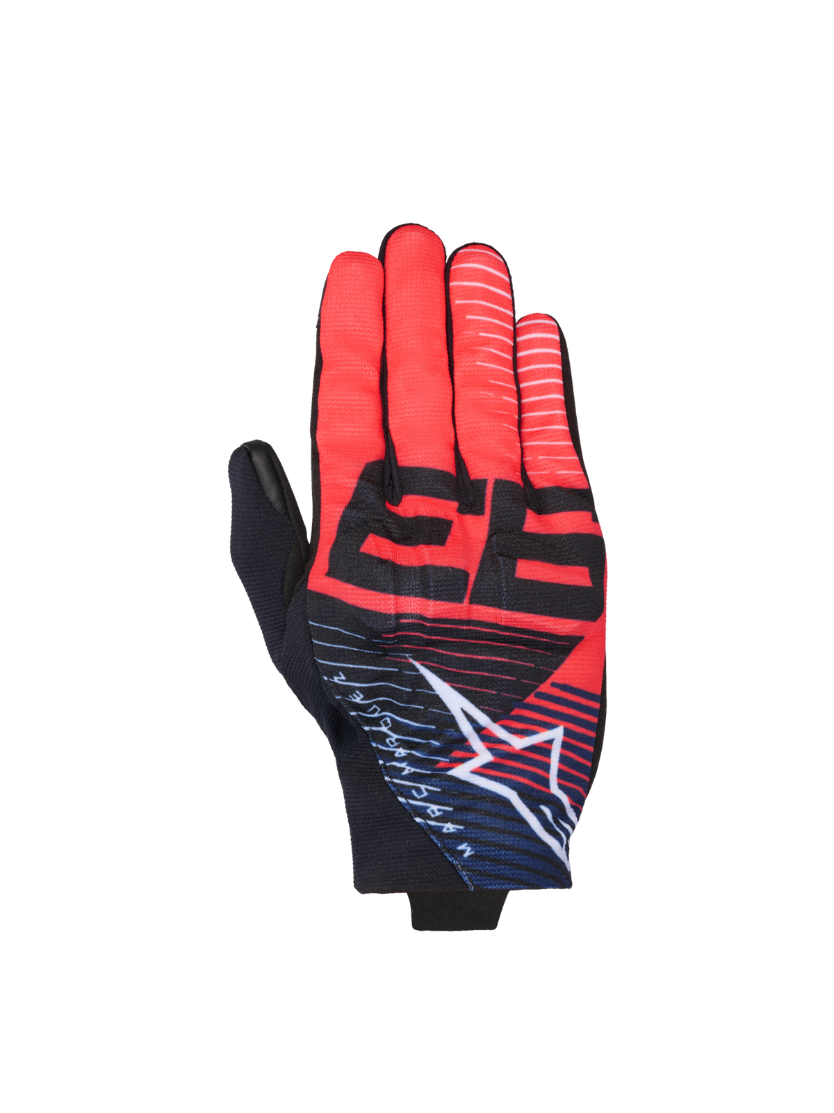 Alpinestars MM93 Reef V2 Gloves Black/Red Fluo/Blue Navy/White motorcycle gloves – image 1