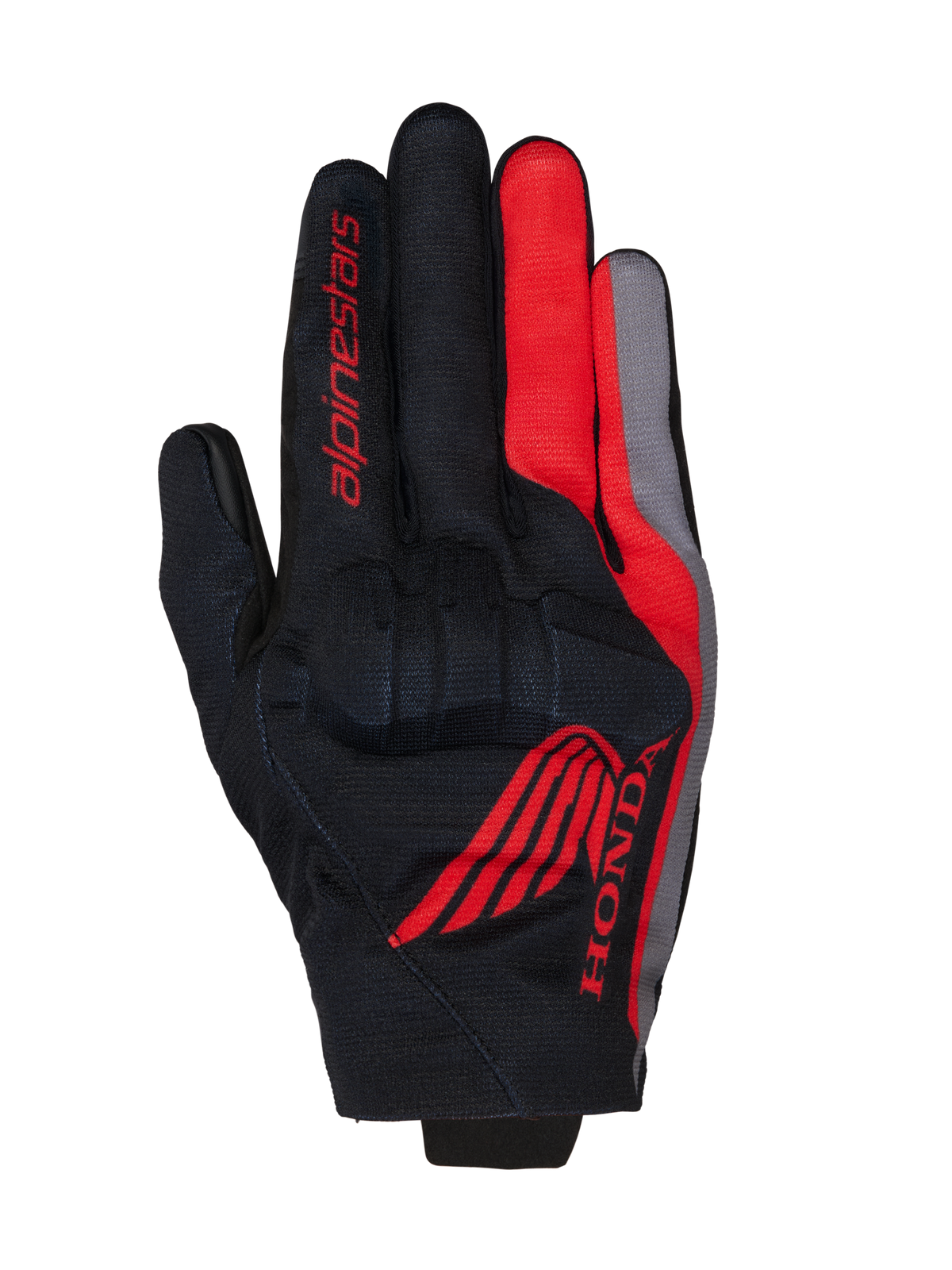 Alpinestars Honda Reef V2 Gloves Black/Bright Red/Dark Gray motorcycle gloves – image 1