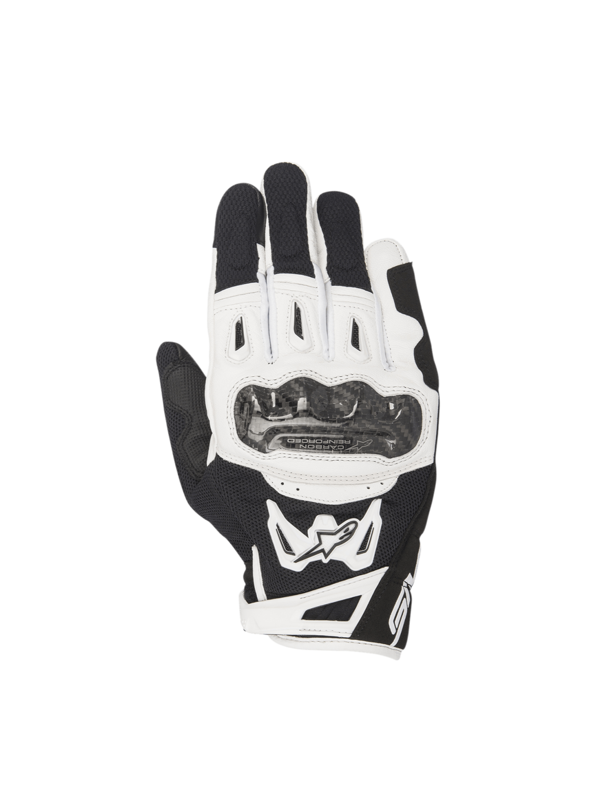 Alpinestars SMX-2 Air Carbon V2 Gloves Black/White motorcycle gloves – image 1
