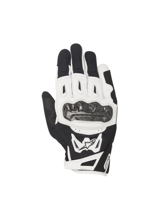 Alpinestars SMX-2 Air Carbon V2 Gloves Black/White motorcycle gloves – image 1