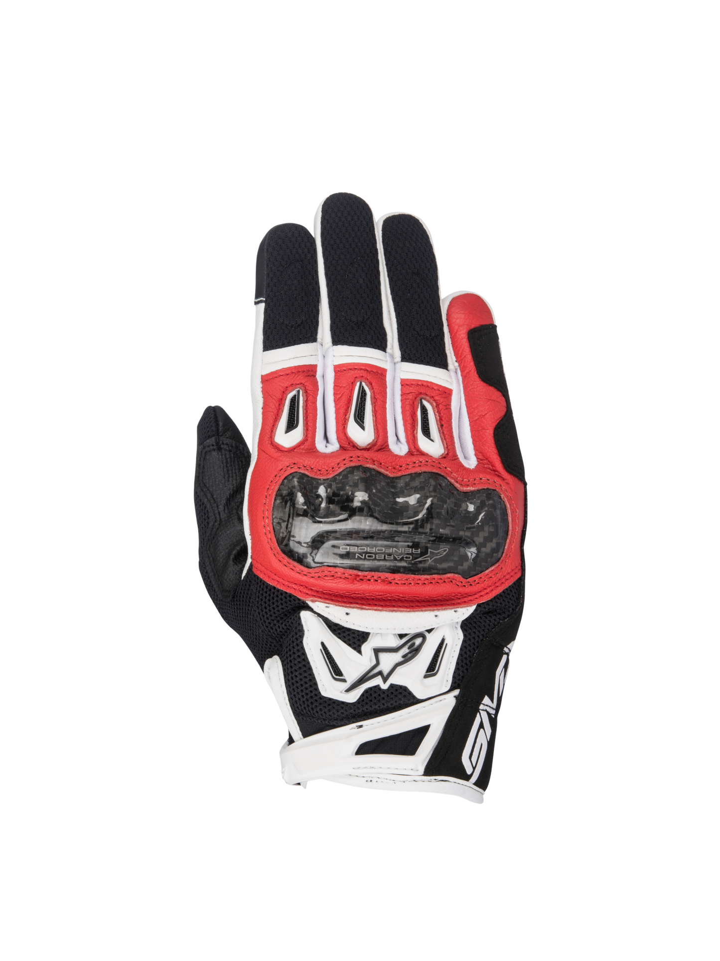 Alpinestars SMX-2 Air Carbon V2 Gloves Black/Red/White motorcycle gloves – image 1