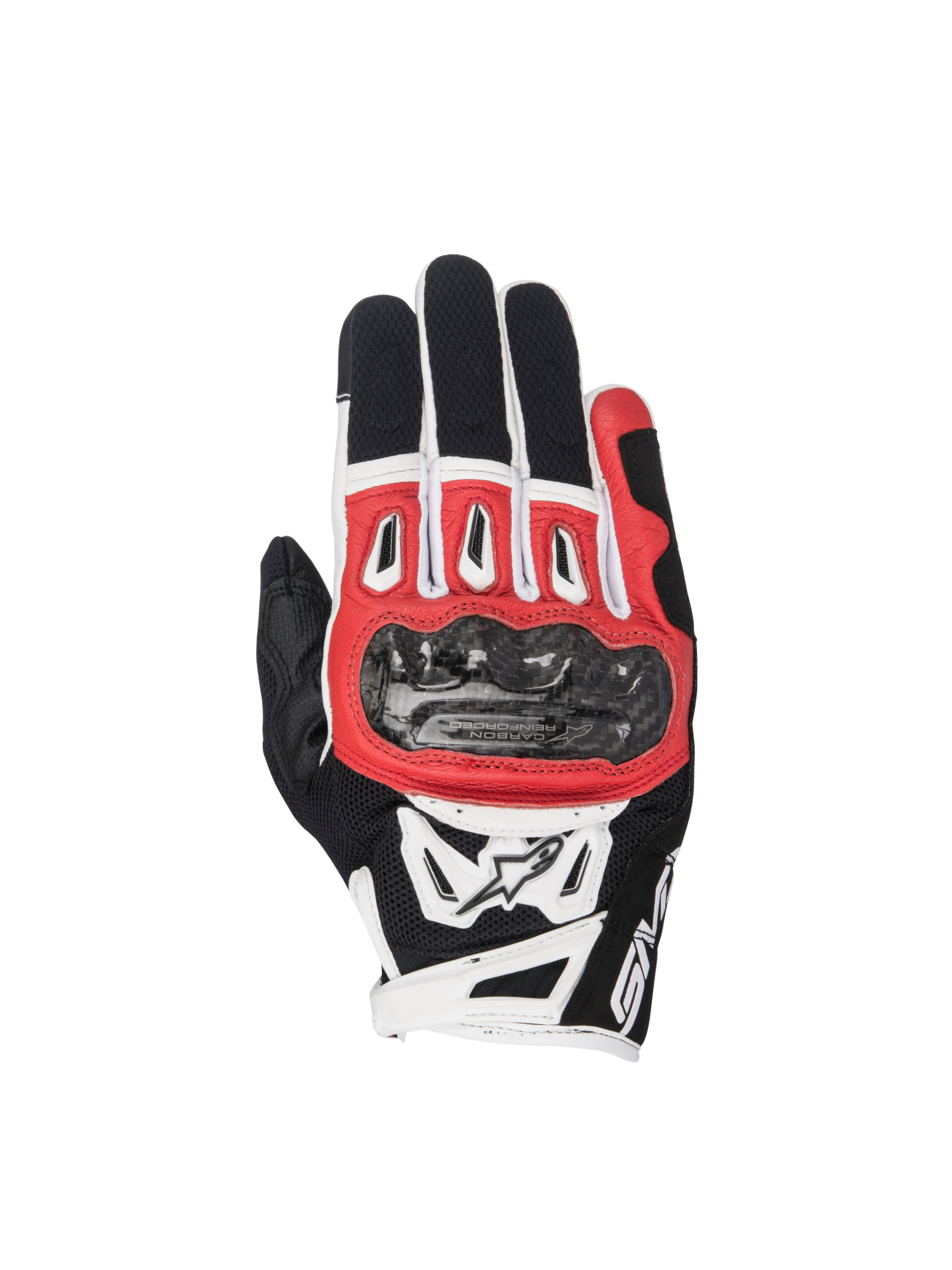 Alpinestars SMX-2 Air Carbon V2 Gloves Black/Red/White motorcycle gloves – image 1