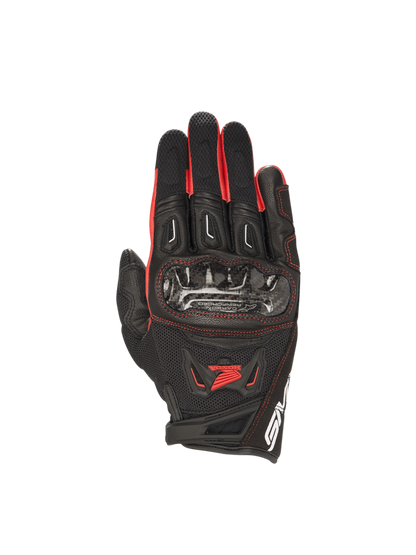 Alpinestars Honda SMX-2 Air Carbon V2 Gloves Black/Red- Honda motorcycle gloves – image 1