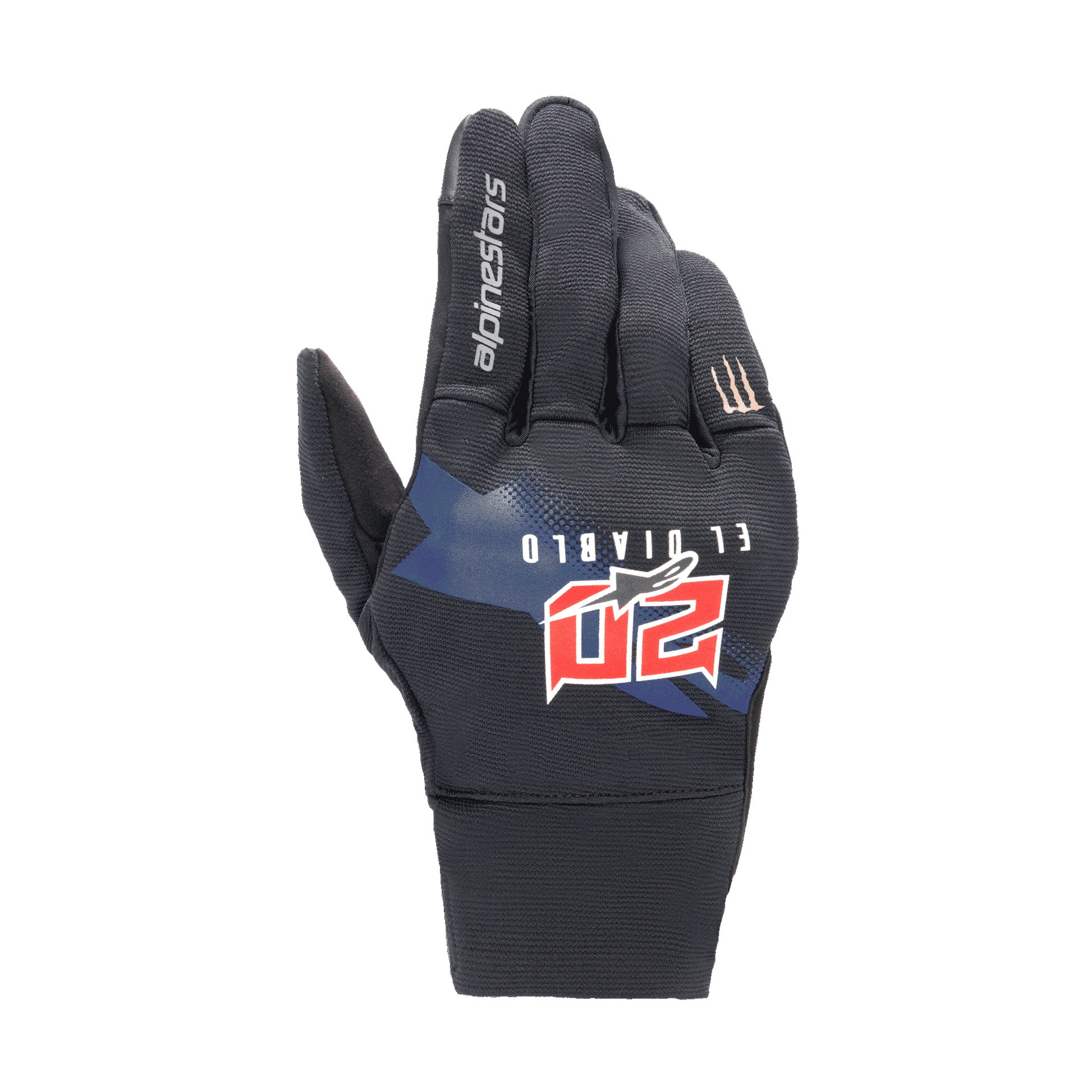 Alpinestars FQ20 Reef Monster Gloves Black/Blue/Bright Red/Green motorcycle gloves – image 1