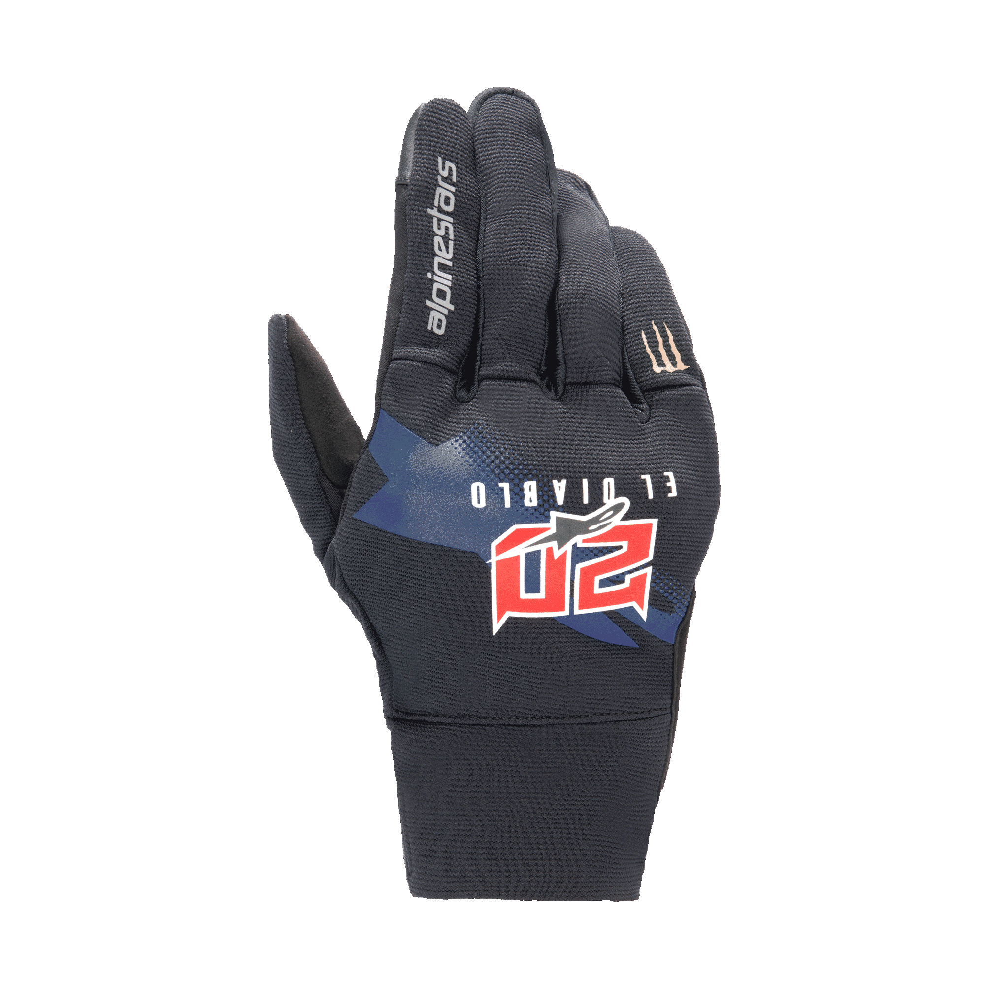 Alpinestars FQ20 Reef Monster Gloves Black/Blue/Bright Red/Green motorcycle gloves – image 1