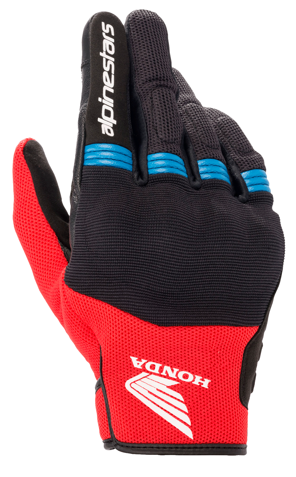 Alpinestars Honda Copper Glove Black/Bright Red/Blue motorcycle gloves – image 1