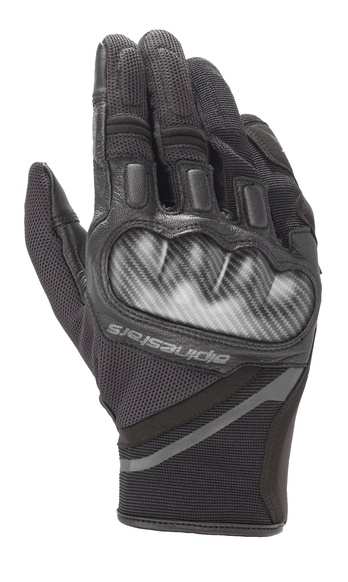 Alpinestars Chrome Gloves Black/Tar Gray motorcycle gloves – image 1
