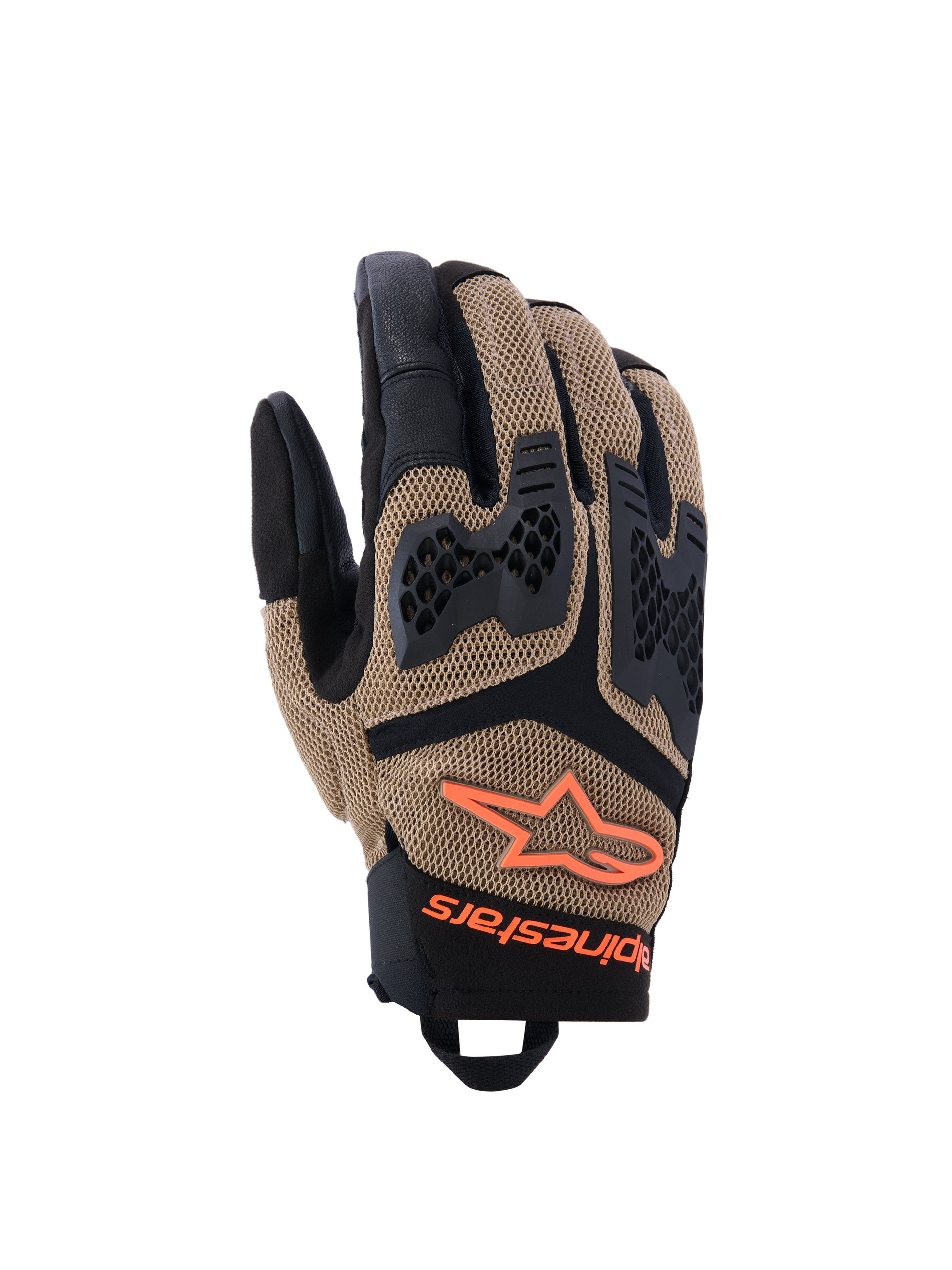 Alpinestars Manti Air Gloves Dark Khaki/Black/Orange Fluo motorcycle gloves – image 1