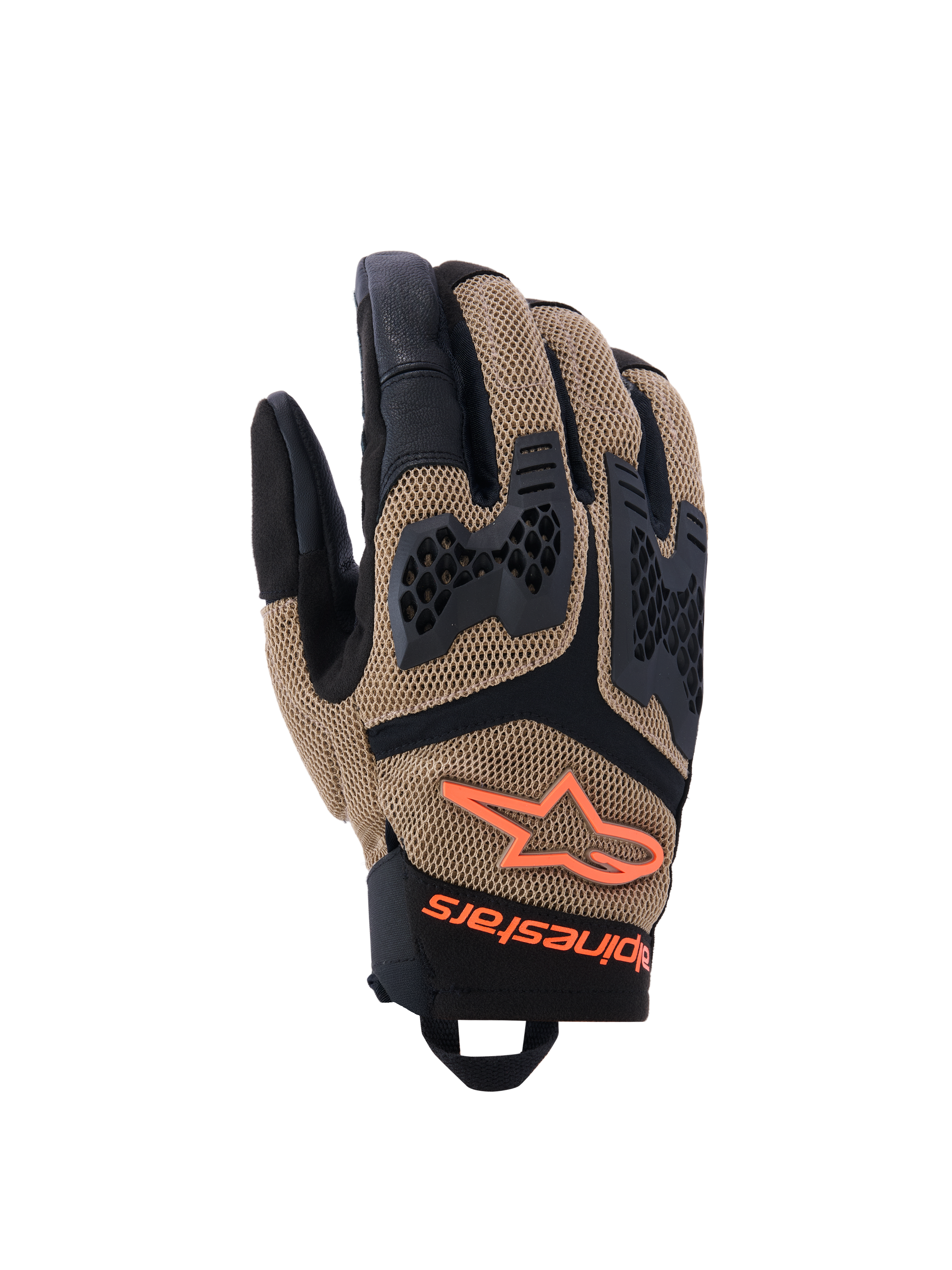 Alpinestars Manti Air Gloves Dark Khaki/Black/Orange Fluo motorcycle gloves – image 1