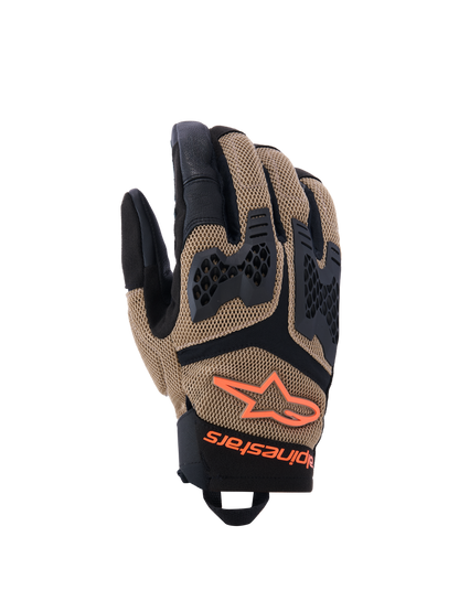 Alpinestars Manti Air Gloves Dark Khaki/Black/Orange Fluo motorcycle gloves – image 1