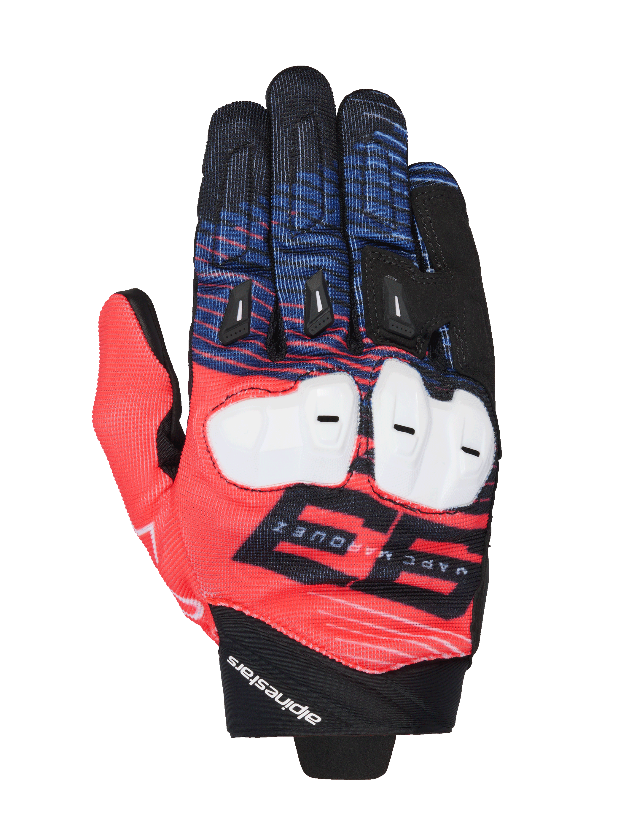 Alpinestars MM93 SPX 1 Gloves Black/Red Fluo/Blue Navy/White motorcycle gloves – image 1