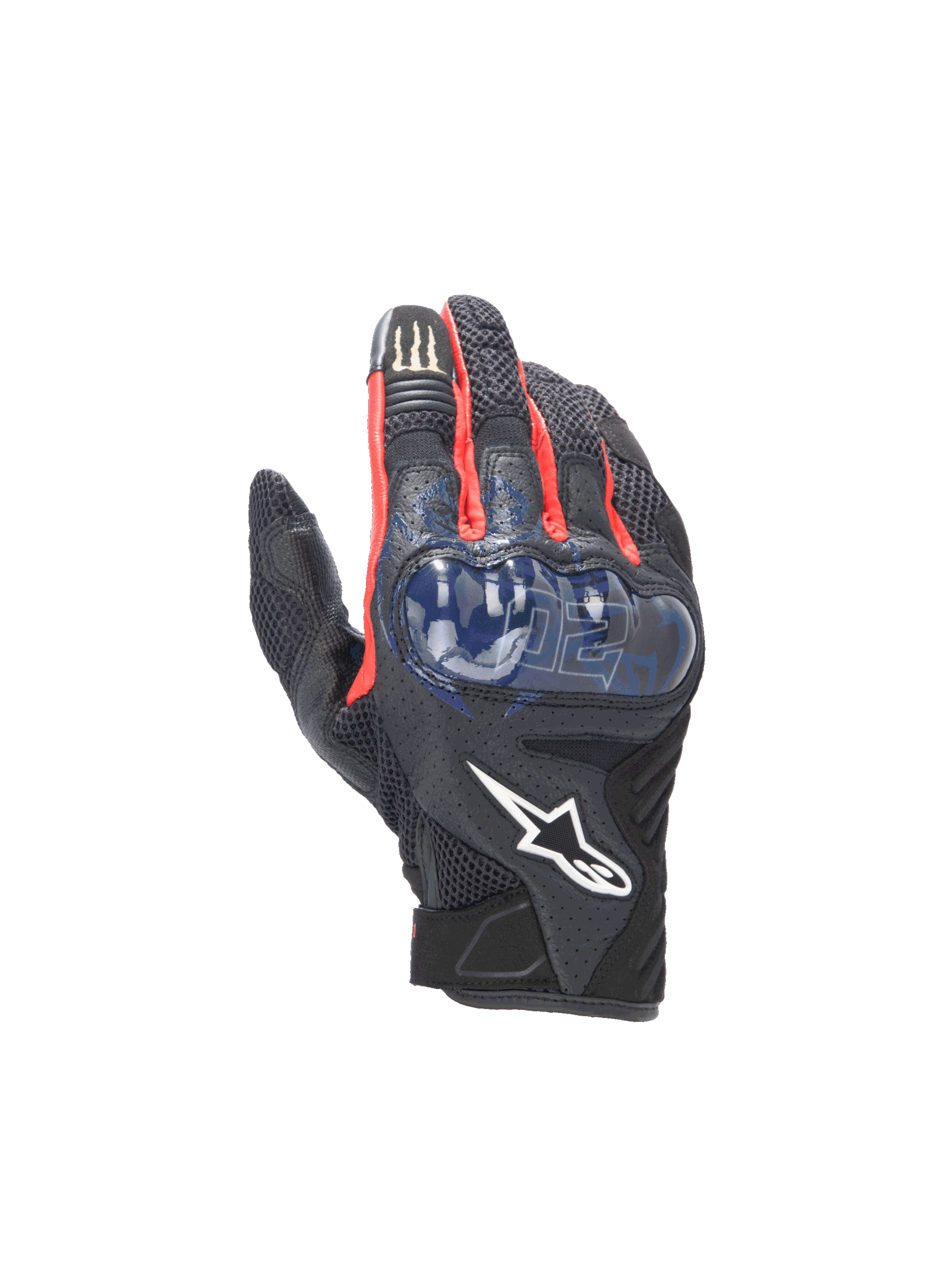 Alpinestars FQ20 SMX-1 Air V2 Monster Gloves Black/Blue/Bright Red/Green motorcycle gloves – image 1
