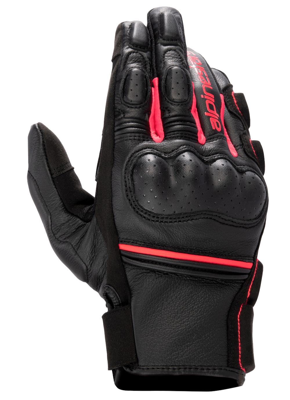 Alpinestars Women Stella Phenom Leather Air Glove Black/Diva Pink motorcycle gloves – image 1