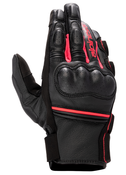Alpinestars Women Stella Phenom Leather Air Glove Black/Diva Pink motorcycle gloves – image 1