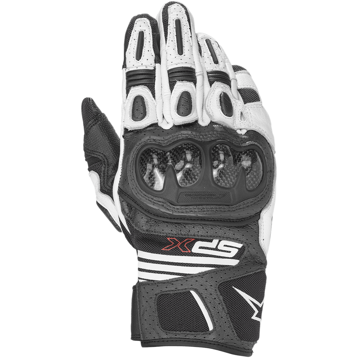 Alpinestars SPX AC V2 Gloves Black/White motorcycle gloves – image 1