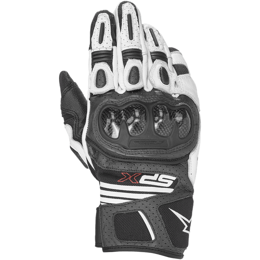 Alpinestars SPX AC V2 Gloves Black/White motorcycle gloves – image 1