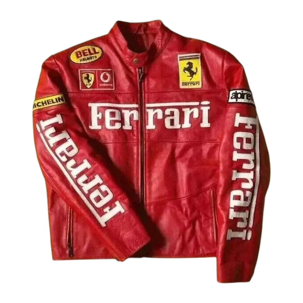90s Ferrari F1 Real Leather Men Jacket | Speed Racewear