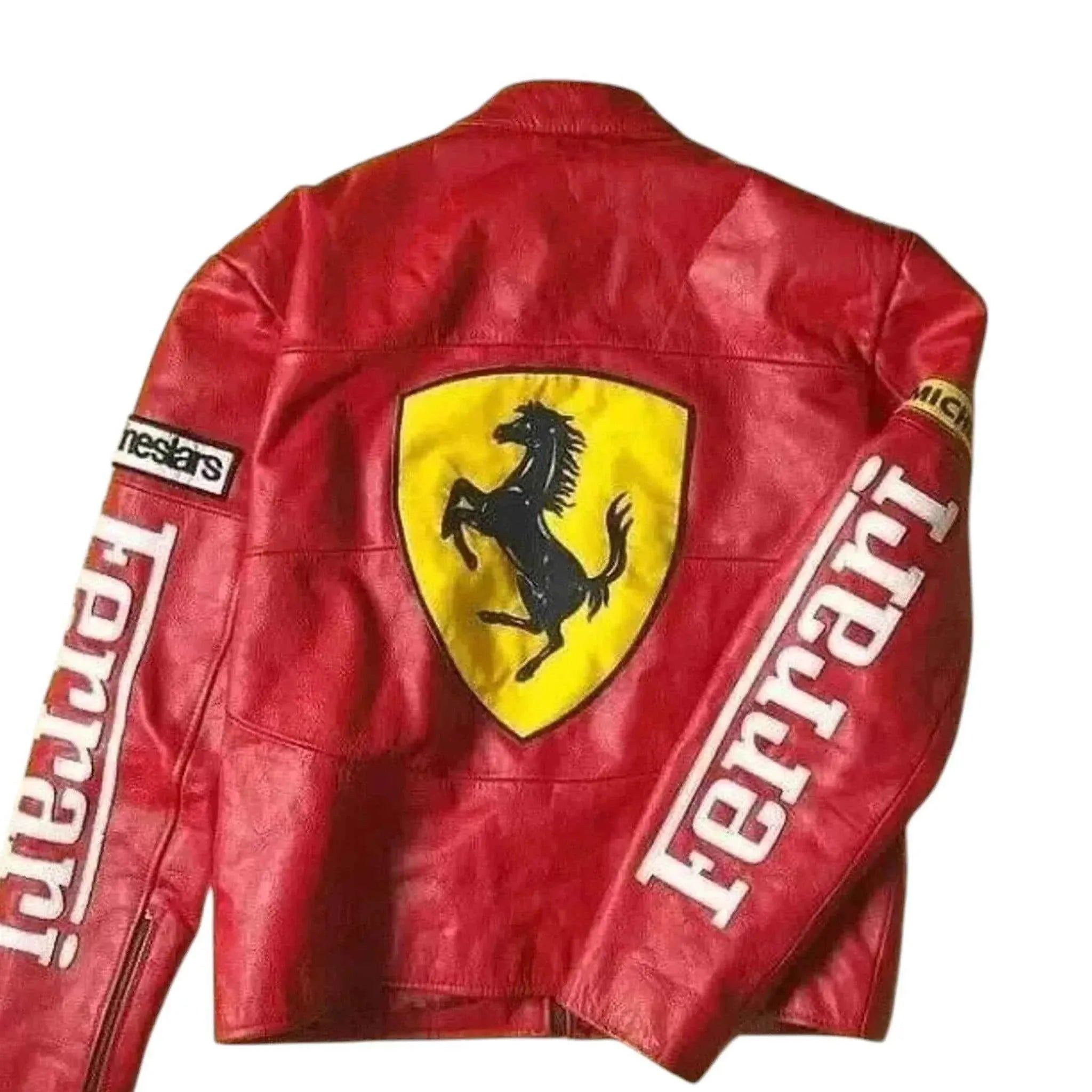 90s Ferrari F1 Real Leather Men Jacket | Speed Racewear