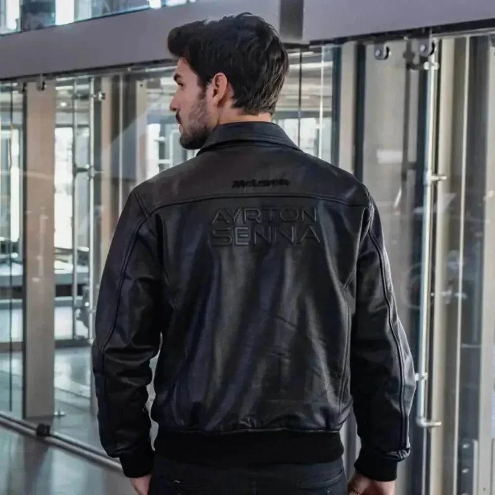 Ayrton Senna McLaren Leather Jacket Three Times World Champion | Speed Racewear