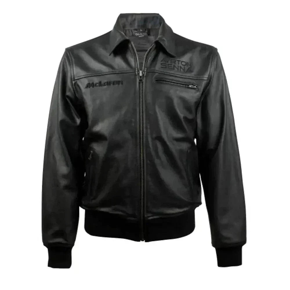 Ayrton Senna McLaren Leather Jacket Three Times World Champion | Speed Racewear